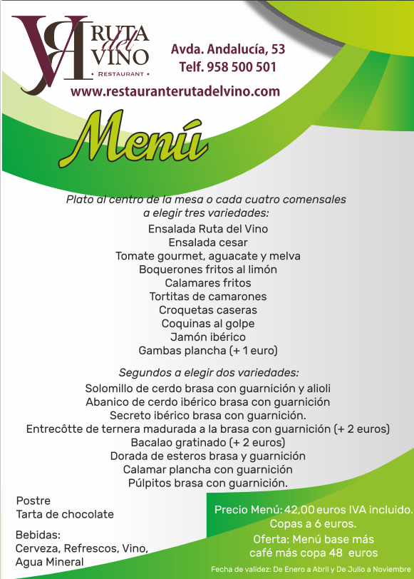 ¡¡Menú Especial 2026!!